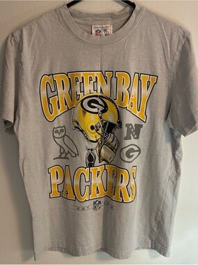 OVO x Green Bay Packers Graphic T shirt - Gray and Yellow